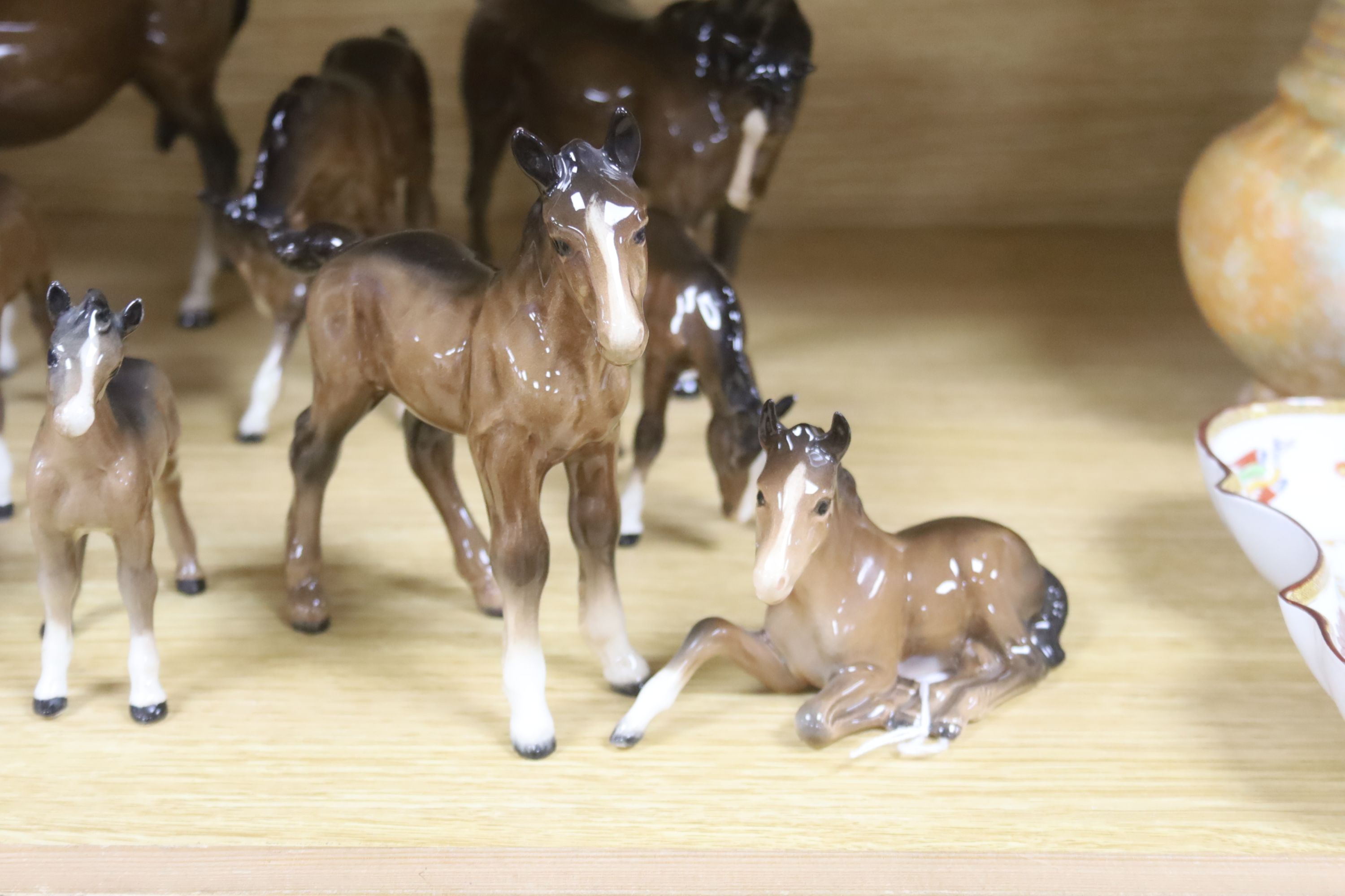 A large collection of Beswick and other models, mainly horses